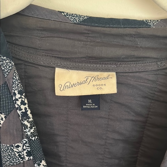 Universal Thread Blue Patterned Bomber Jacket - Picture 5 of 11